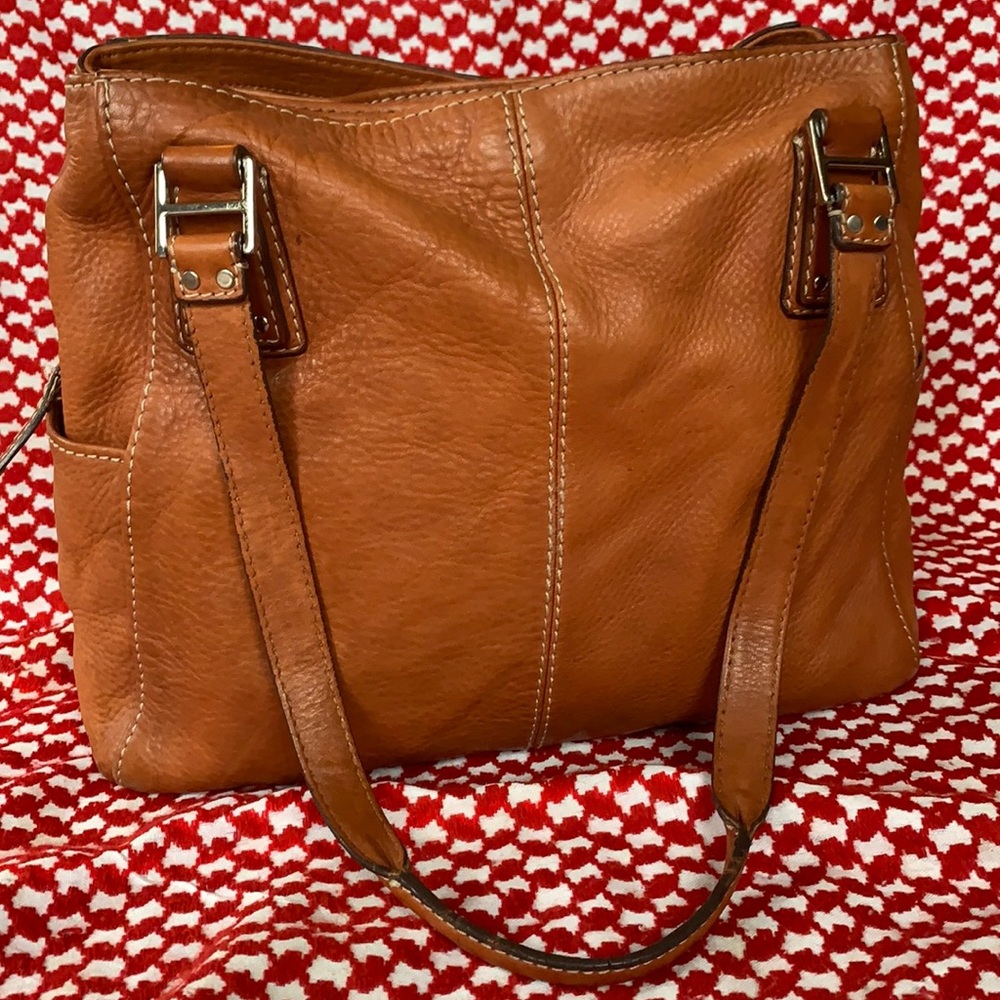 FOSSIL Leather Large Shoulder Satchel Tote Purse